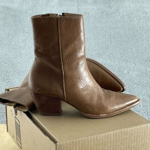 Matisse Women's Leather Ankle Bootie Boot, Caramel, 6 S146 - Picture 1 of 7